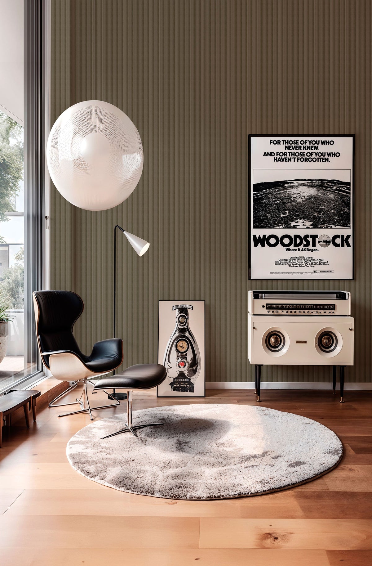 3D Decibel Swan Mural by Coordonné