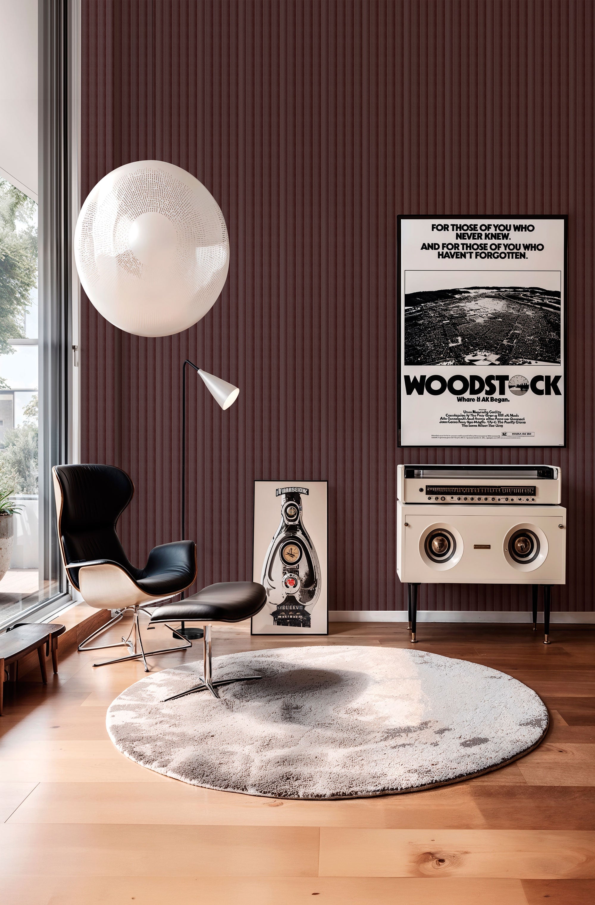 3D Decibel Flamingo Mural by Coordonné