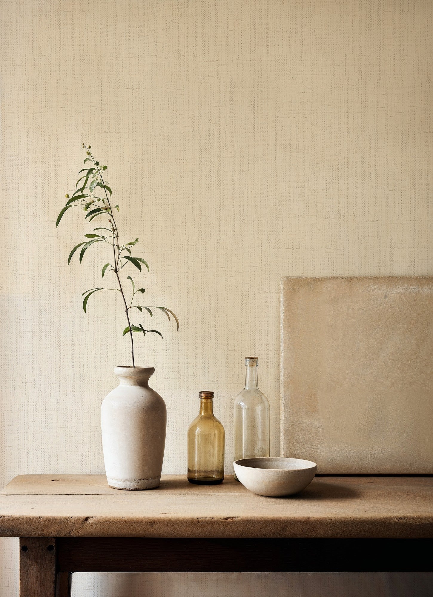 B00733 Lino White/grey Tactus Wallpaper by Coordonné