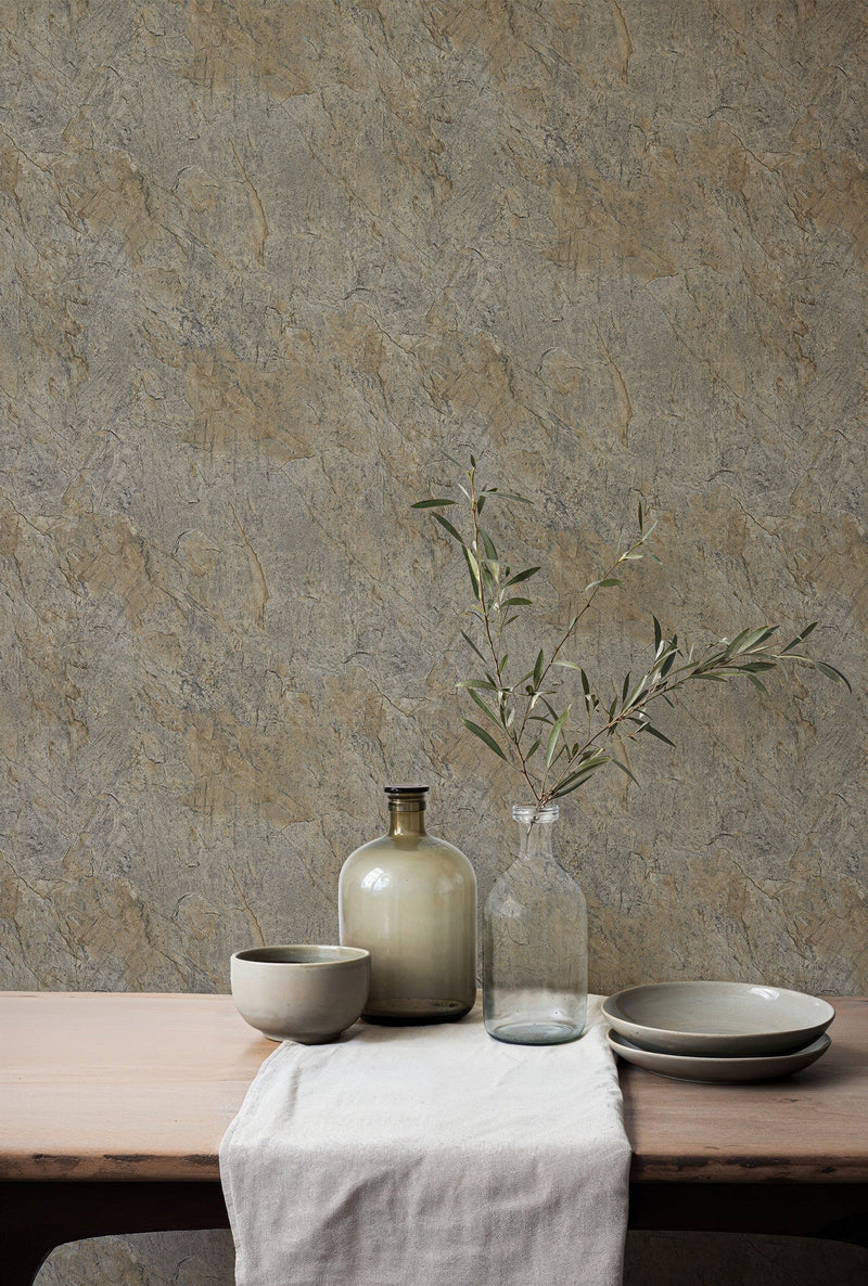 B00780 Pétreo Brown Tactus Wallpaper by Coordonné