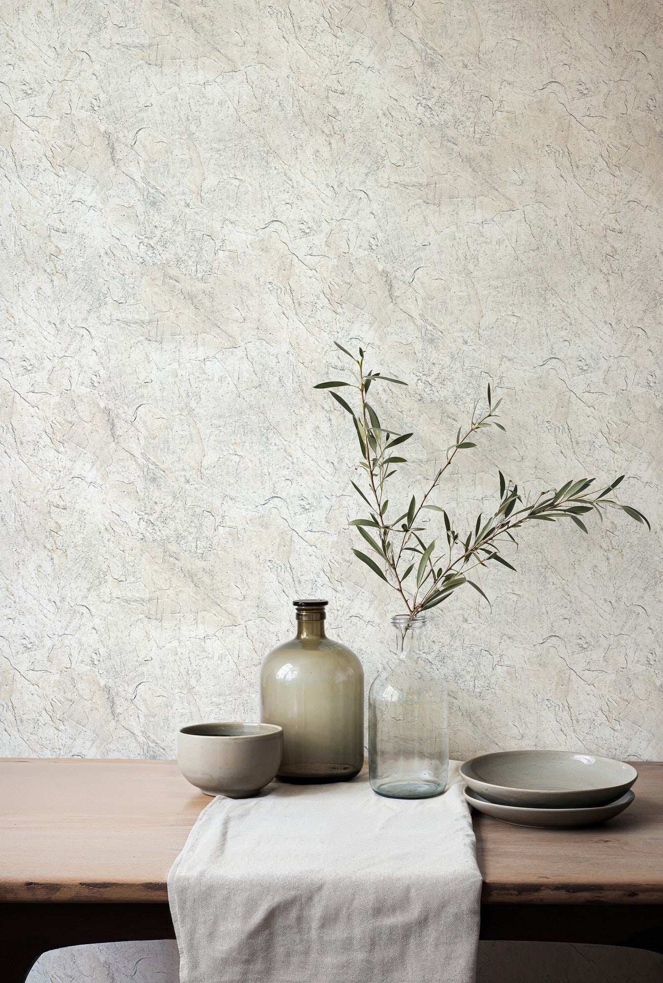 B00782 Pétreo White/grey Tactus Wallpaper by Coordonné