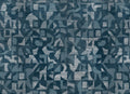 Woodblock Silver Random Metallics II Mural by Coordonné