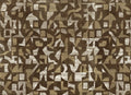 Woodblock Gold Random Metallics II Mural by Coordonné