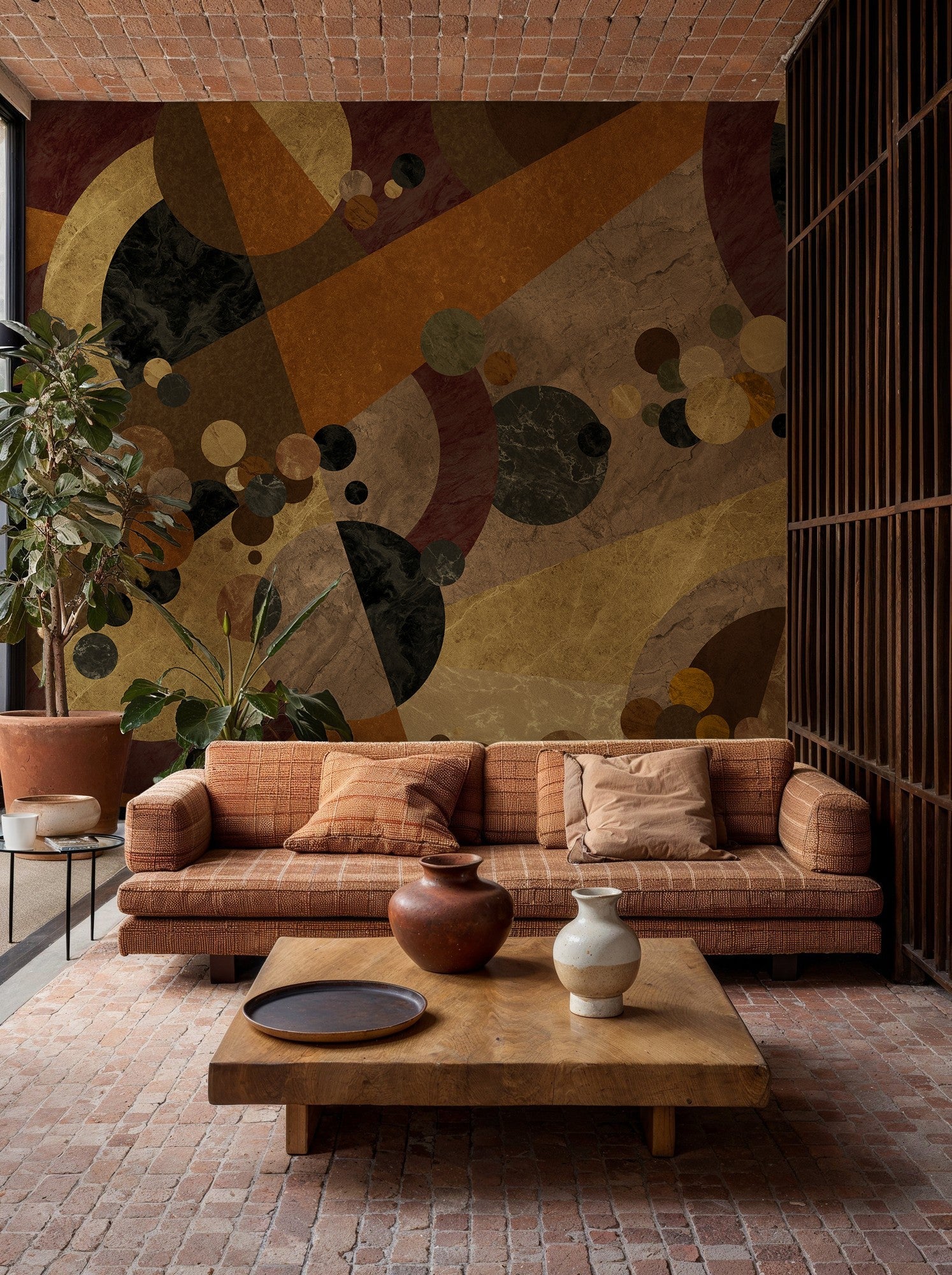 B00808 Starfield Gold Random Metallics II Mural by Coordonné