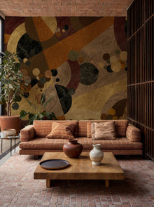 B00808 Starfield Gold Random Metallics II Mural by Coordonné