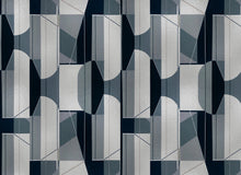 B00810 Pythagoras Extra Silver Random Metallics II Mural by Coordonné