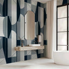 B00810 Pythagoras Extra Silver Random Metallics II Mural by Coordonné