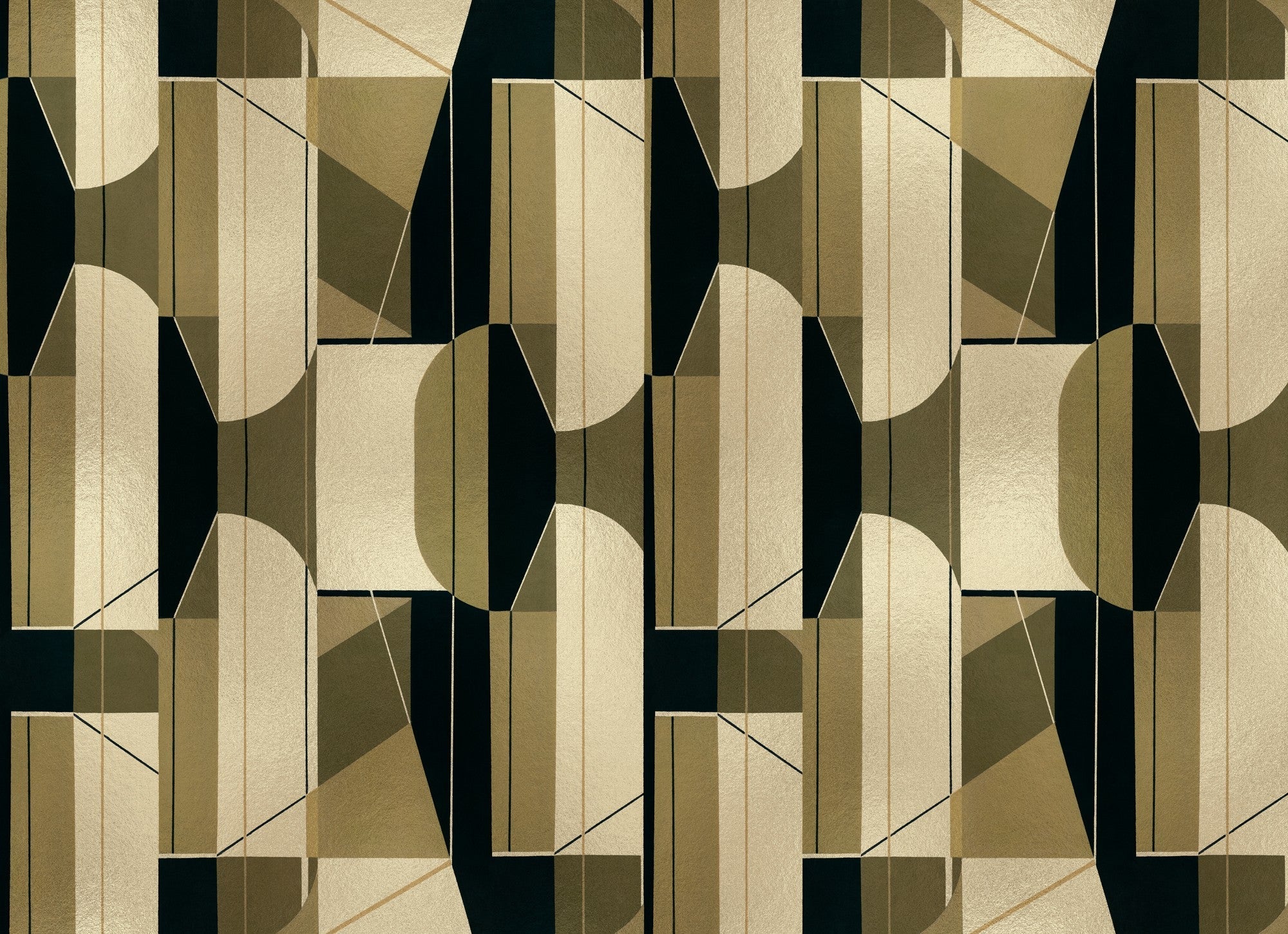 B00811 Pythagoras Gold Random Metallics II Mural by Coordonné