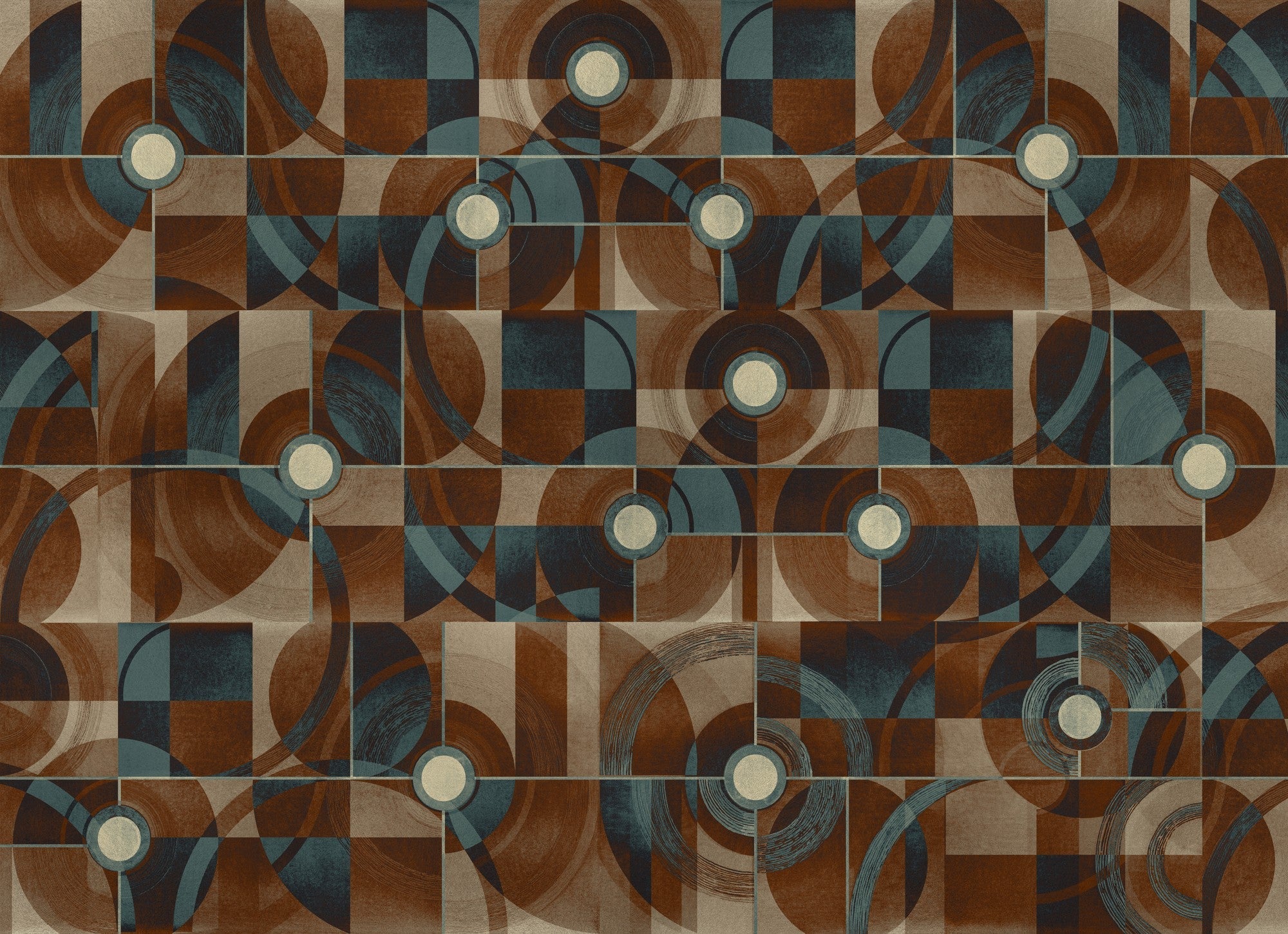 B00812 Diagrams Silver Random Metallics II Mural by Coordonné