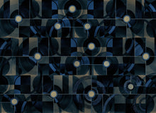 B00813 Diagrams Gold Random Metallics II Mural by Coordonné