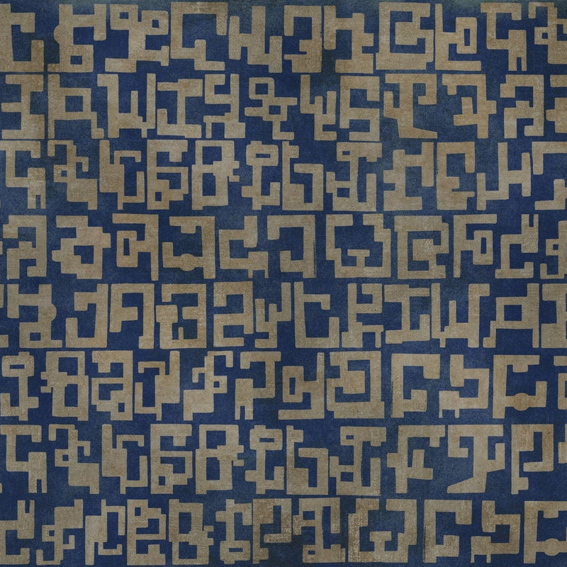 Gestural Silver Random Metallics II Mural by Coordonné
