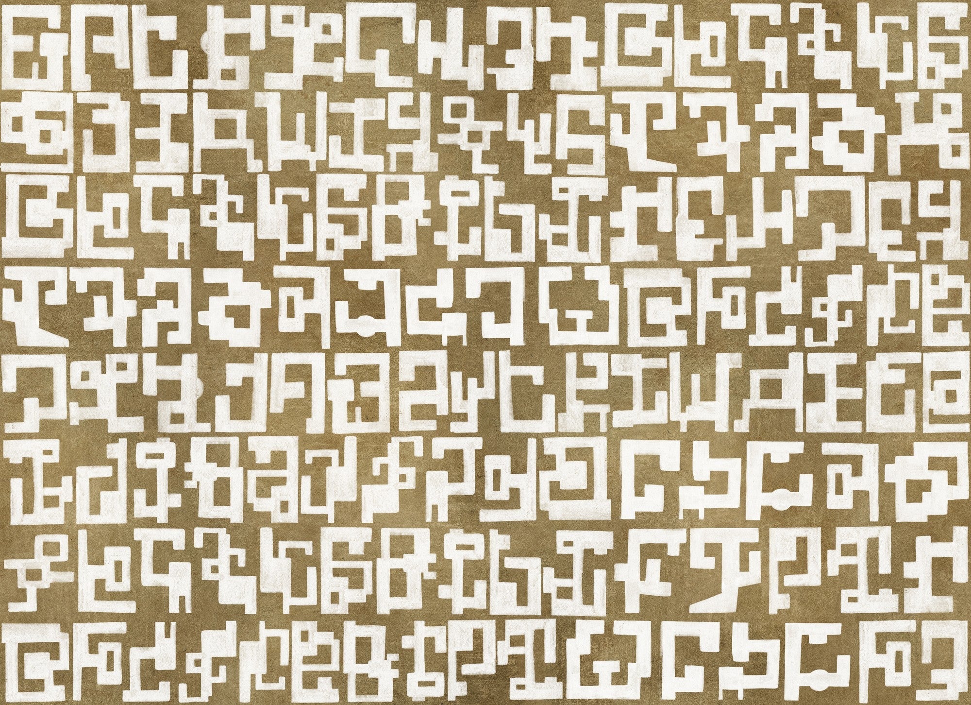 B00815 Gestural Gold Random Metallics II Mural by Coordonné