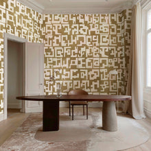 B00815 Gestural Gold Random Metallics II Mural by Coordonné