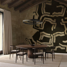 B00817 Leku Coal Random Metallics II Mural by Coordonné