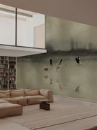 B00819 Doñana Silver Random Metallics II Mural by Coordonné