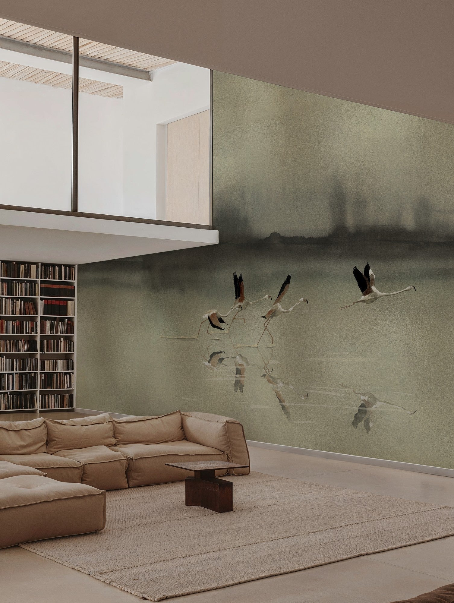 B00819 Doñana Silver Random Metallics II Mural by Coordonné