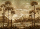 B00822 Xi Hu Lake Gold Random Metallics II Mural by Coordonné