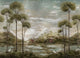 Xi Hu Lake Silver Random Metallics II Mural by Coordonné