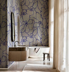 B00824 Blooming Silver Random Metallics II Mural by Coordonné