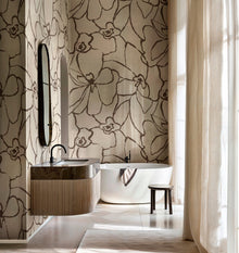 B00825 Blooming Copper Random Metallics II Mural by Coordonné