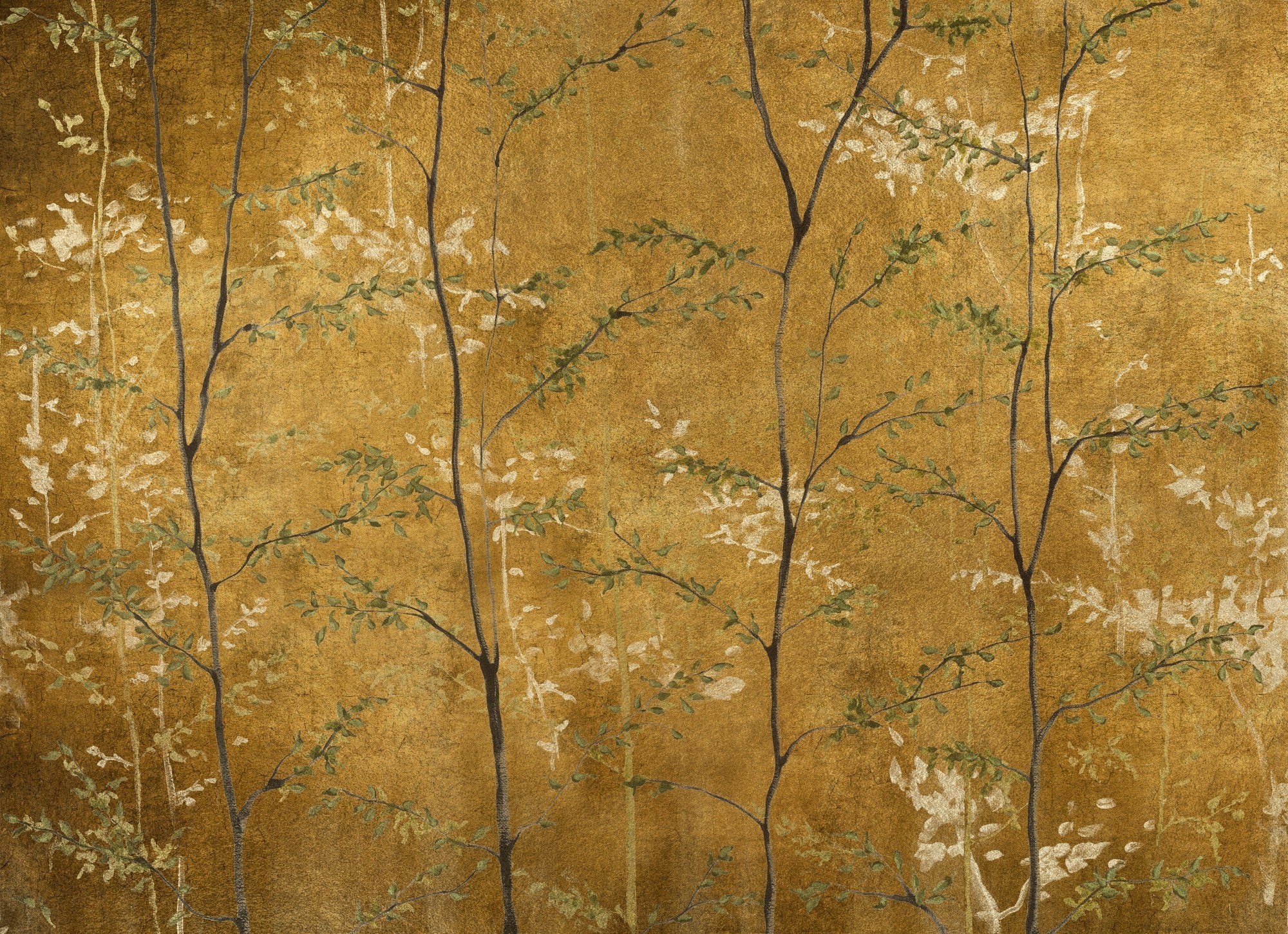 B00826 Woods Extra Gold Random Metallics II Mural by Coordonné
