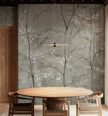 B00827 Woods Extra Silver Random Metallics II Mural by Coordonné