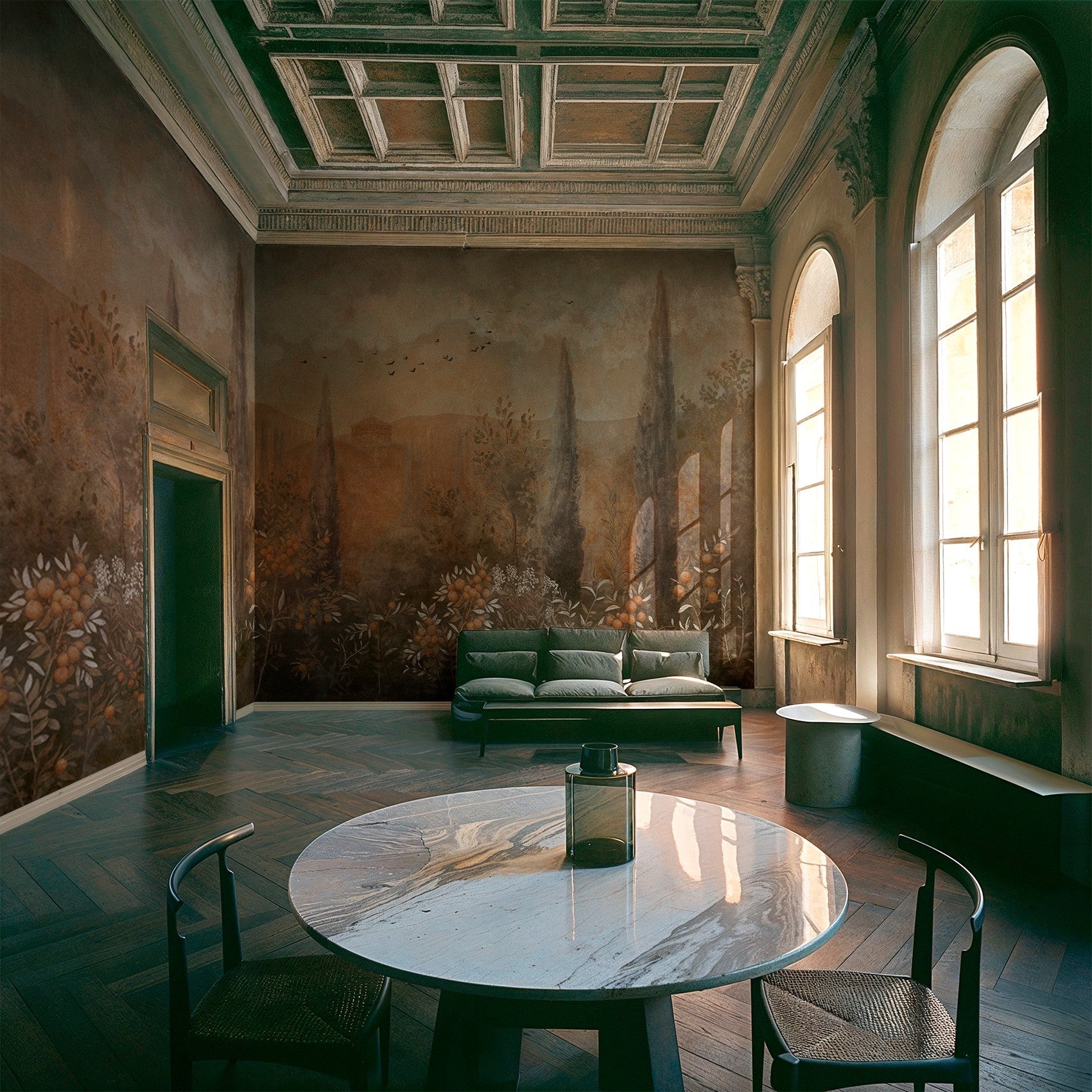 B00829 Frutetto Copper Random Metallics II Mural by Coordonné