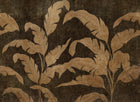 B00830 Leaves Shadow Gold Random Metallics II Mural by Coordonné