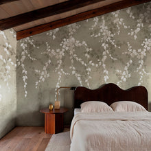 B00832 Vine Shadow Silver Random Metallics II Mural by Coordonné