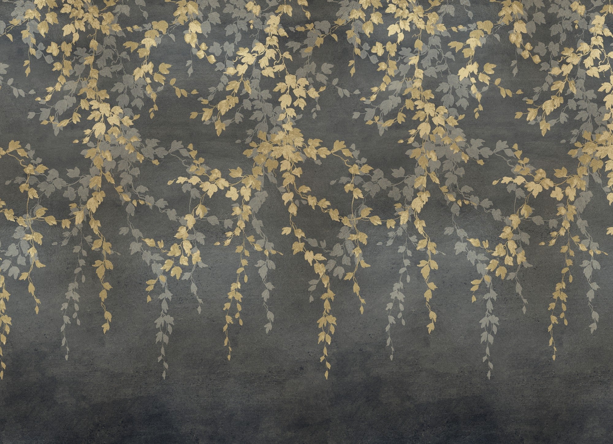 B00833 Vine Shadow Gold Random Metallics II Mural by Coordonné