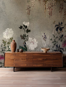 B00835 Spring Festival Silver Random Metallics II Mural by Coordonné