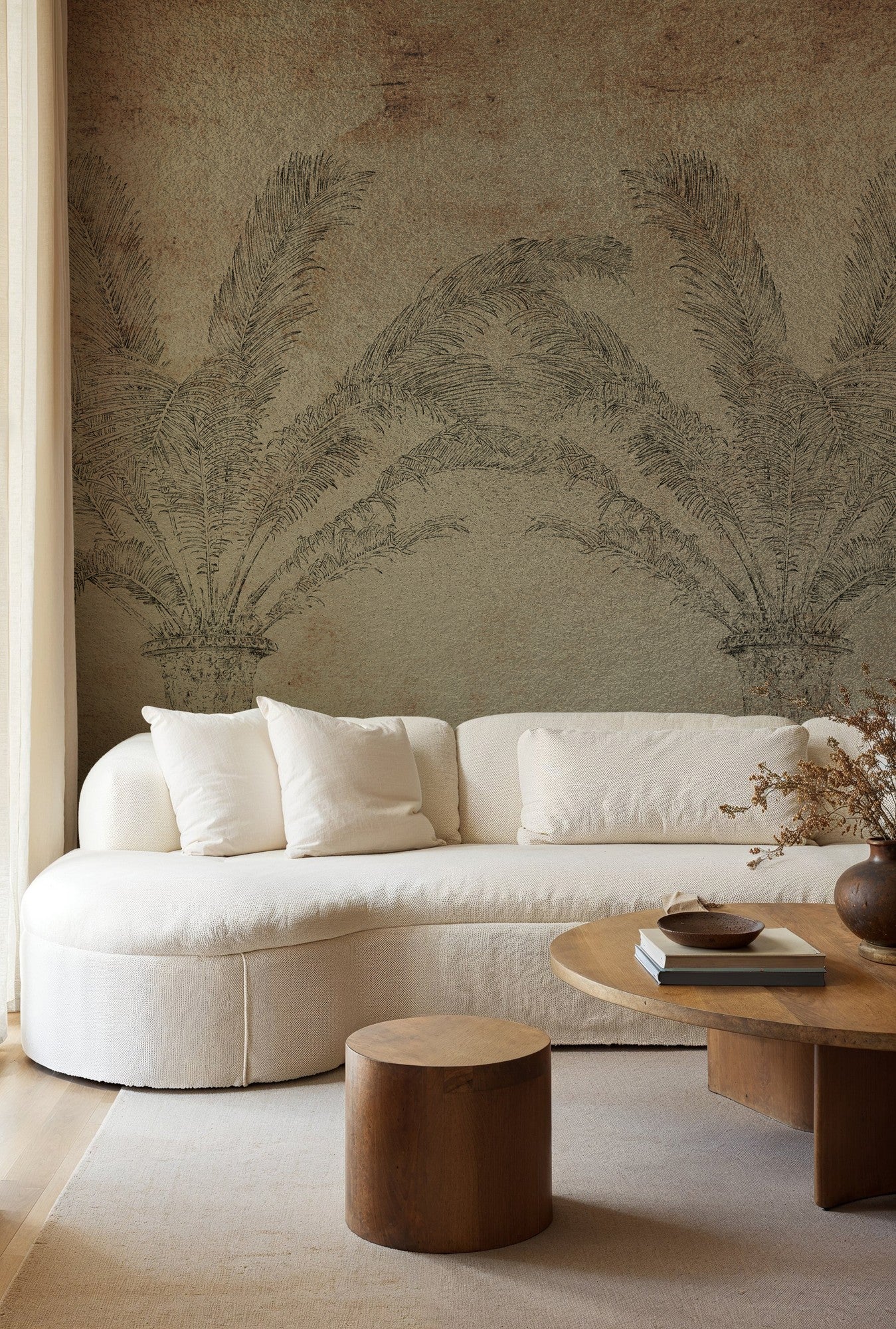 B00837 Palma Silver Random Metallics II Mural by Coordonné