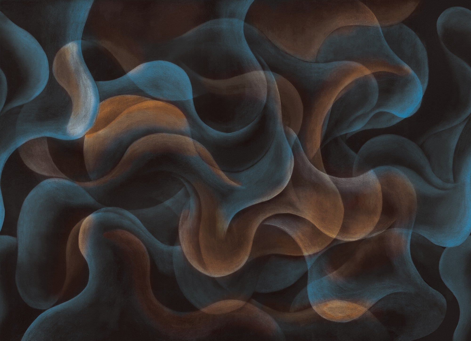 B00838 My Cave Silver Random Metallics II Mural by Coordonné