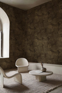 B00842 Lignite Gold Random Metallics II Mural by Coordonné