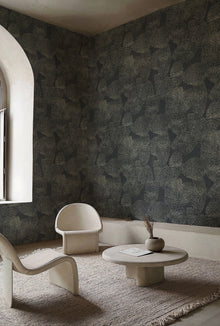 B00843 Lignite Silver Random Metallics II Mural by Coordonné