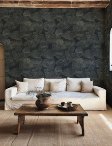 B00843 Lignite Silver Random Metallics II Mural by Coordonné