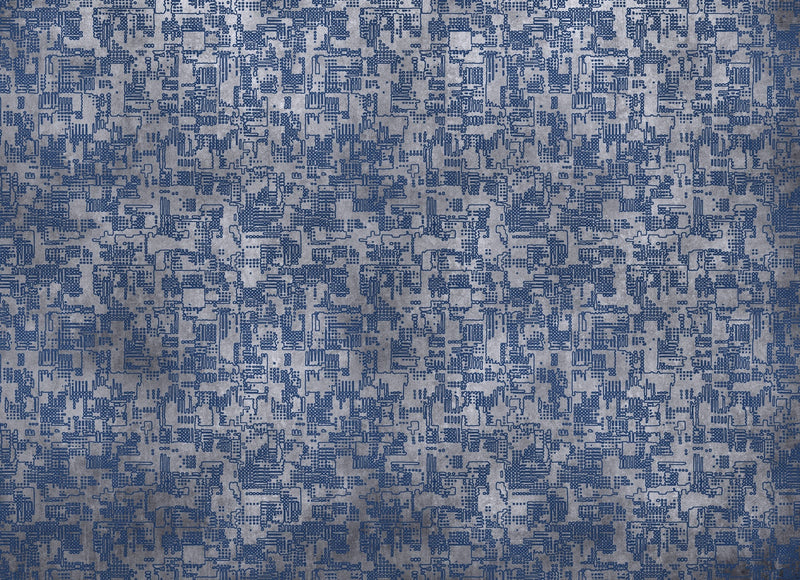 B00846 Chipset Silver Random Metallics II Mural by Coordonné