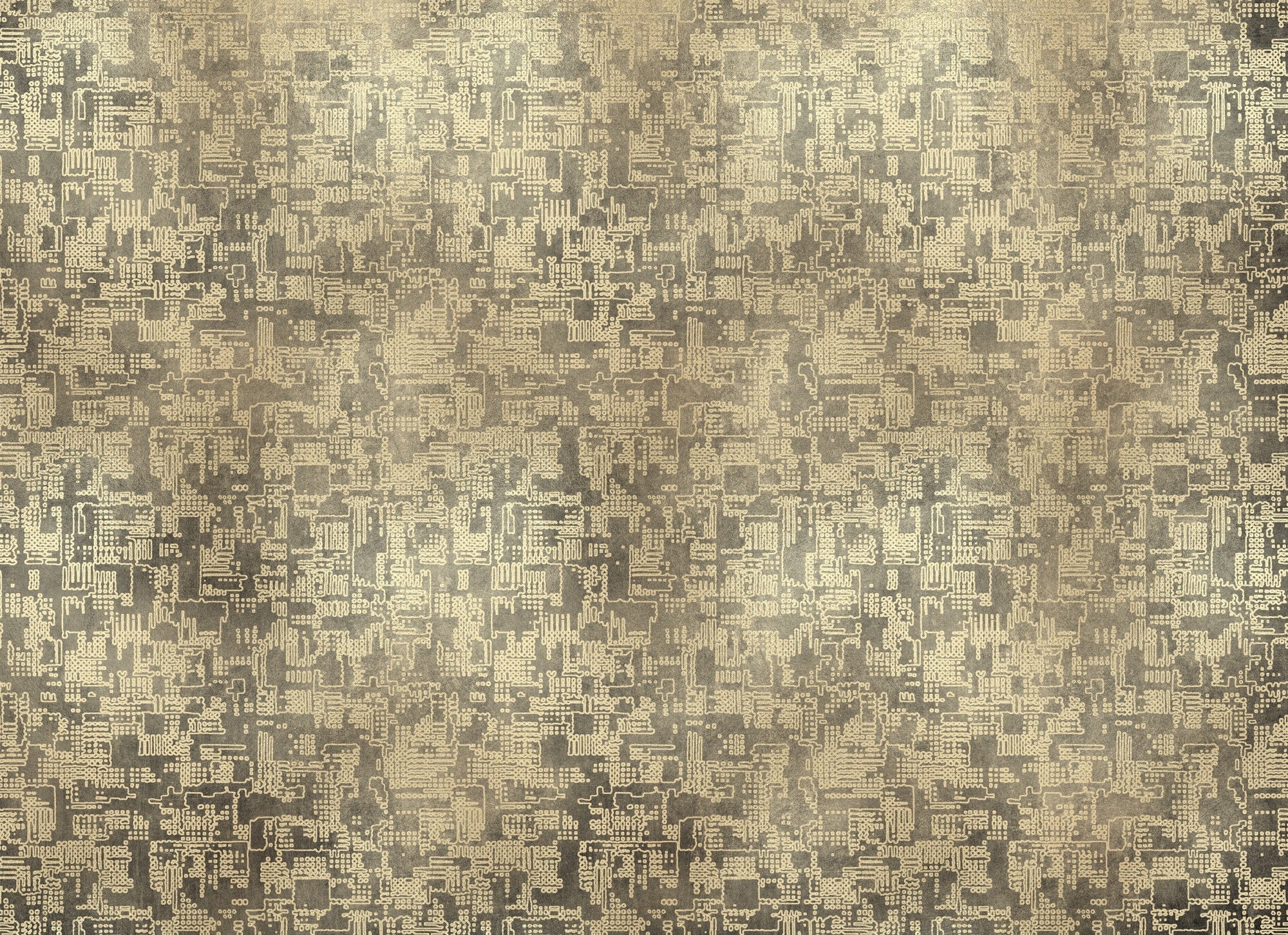 B00847 Chipset Gold Random Metallics II Mural by Coordonné