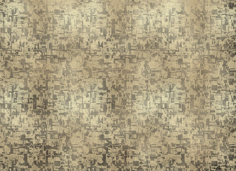 B00847 Chipset Gold Random Metallics II Mural by Coordonné