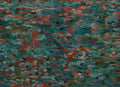 Petal-Strewn Silver Random Metallics II Mural by Coordonné