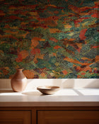 B00851 Petal-Strewn Copper Random Metallics II Mural by Coordonné