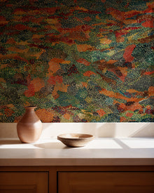 B00851 Petal-Strewn Copper Random Metallics II Mural by Coordonné