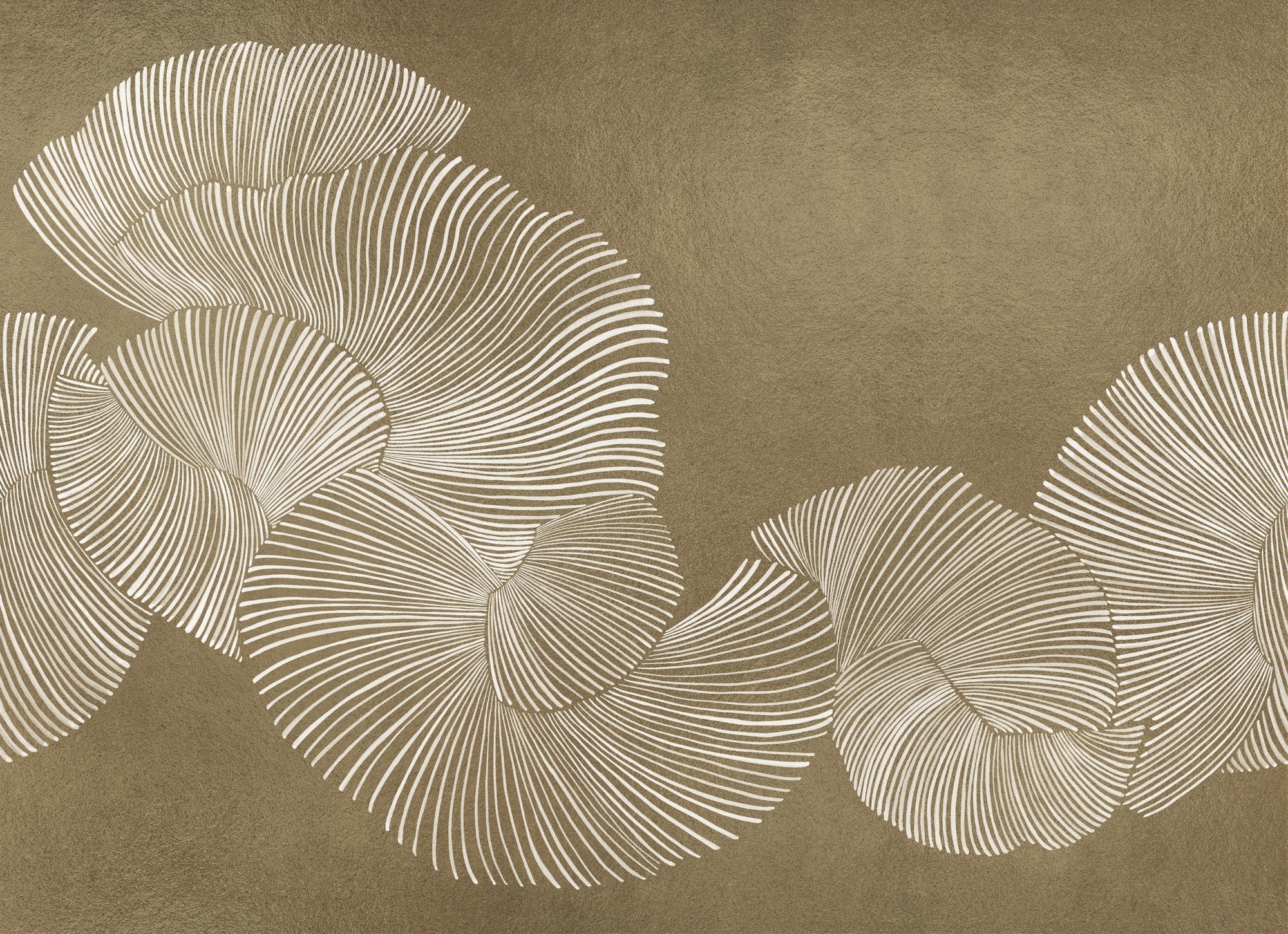 B00852 Diving Moment Gold Random Metallics II Mural by Coordonné
