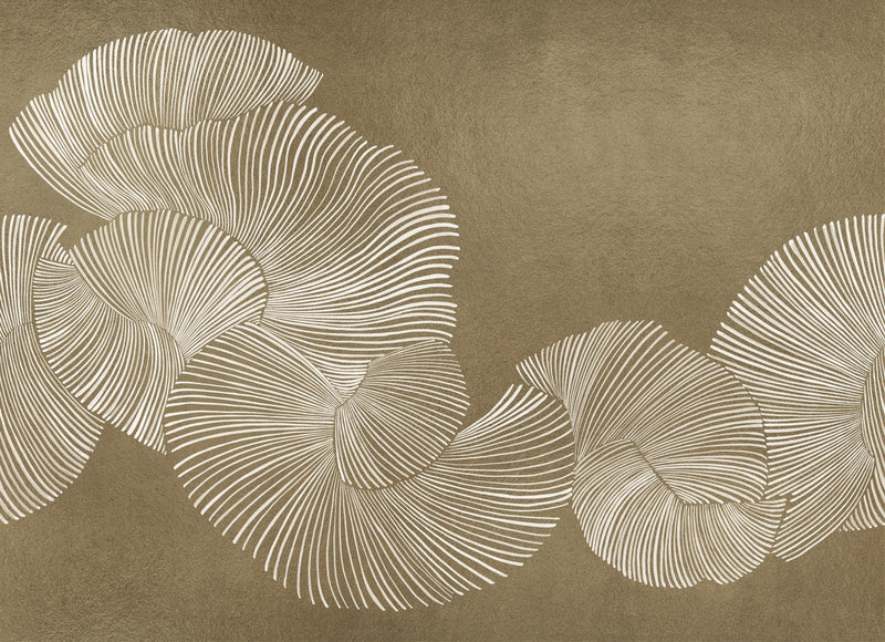 B00852 Diving Moment Gold Random Metallics II Mural by Coordonné