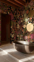 B00854 Big Bang Coal Random Metallics II Mural by Coordonné