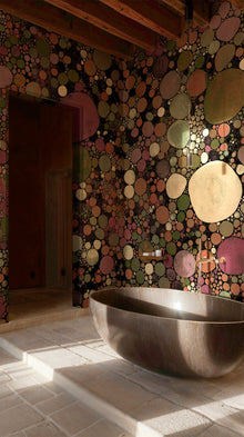 B00854 Big Bang Coal Random Metallics II Mural by Coordonné