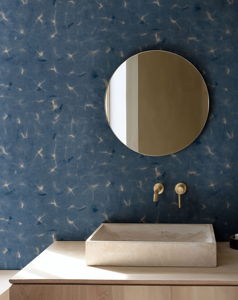 Kanoko Indigo Shibori Wallpaper by Coordonné
