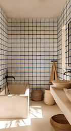 Itajime Indigo Shibori Wallpaper by Coordonné