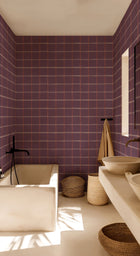 Itajime Prune Shibori Wallpaper by Coordonné