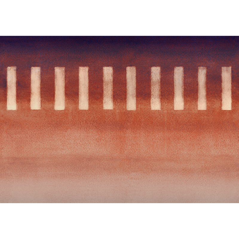 Taki Prune Shibori Mural by Coordonné (400x280cm)